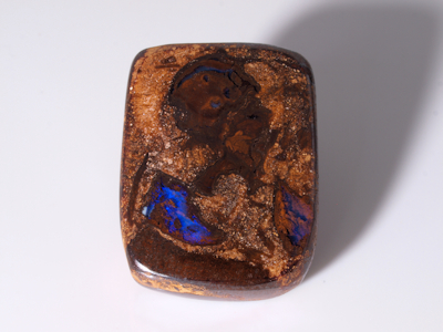 Drilled Australian boulder opal ready for a custom necklace pendant